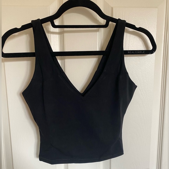 Pumiey Deep V Neck Double Lined Tank - Picture 3 of 7